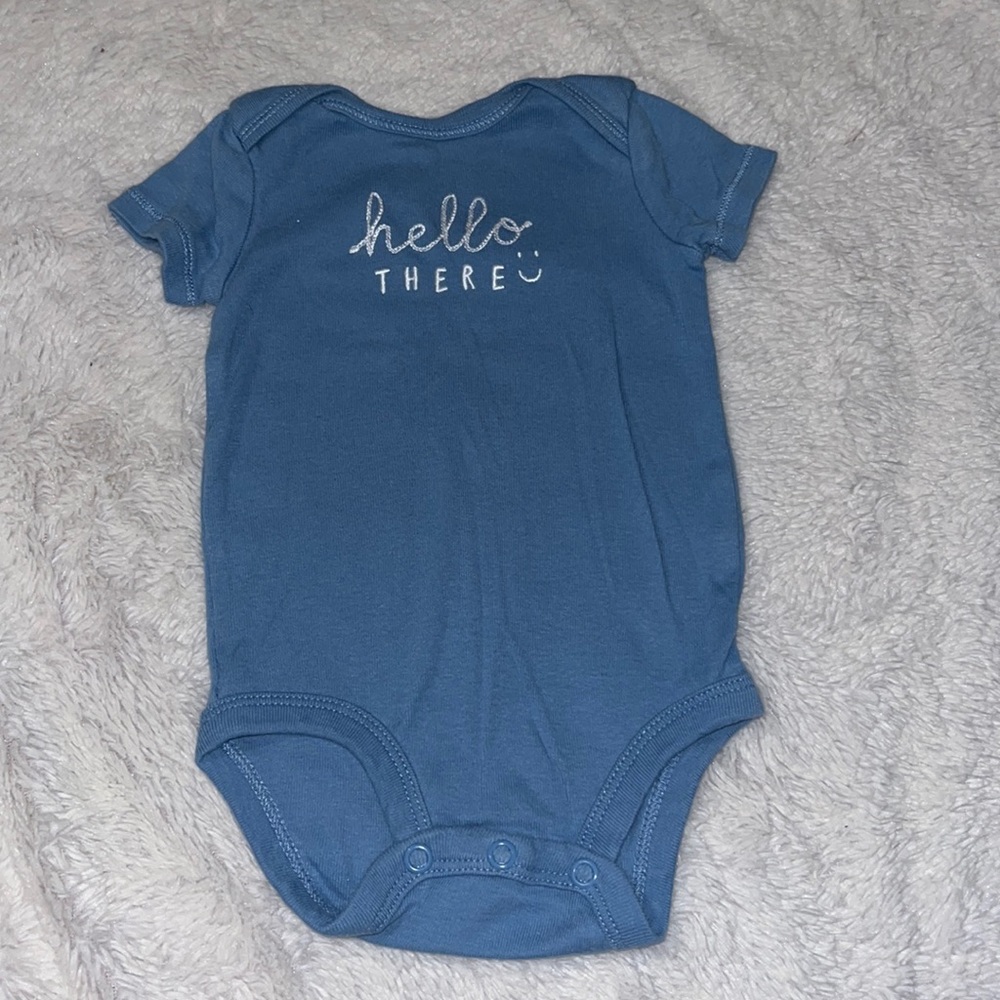 (3 for $10)carters “hello there” bodysuit